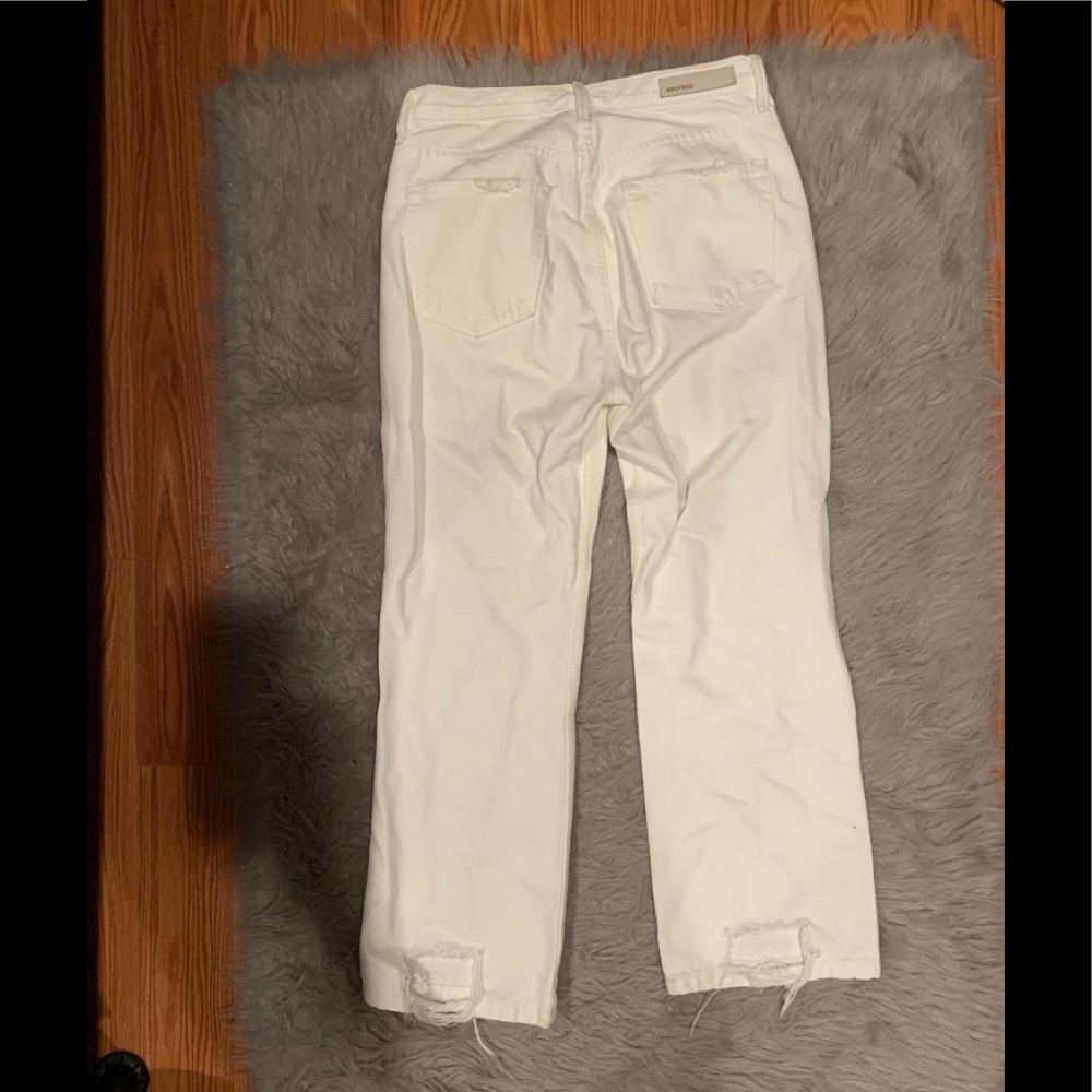GRLFRND White Linda High Rise Kick Straight Leg - Picture 4 of 10